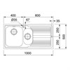 Кухонная мойка 100 см Franke Logica Line LLX 651 декоративная нержавеющая сталь 101.0086.252 - фото 129757