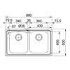 Кухонная мойка 86 см Franke Smart SRX 620-86 нержавеющая сталь полированная 101.0356.666 - фото 129766