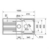 Кухонная мойка 100 см Franke Smart SRX 651 R нержавеющая сталь полированная 101.0368.322 - фото 129771