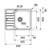 Кухонная мойка 63,5 см Franke Spark SKN 611-63 матовая нержавеющая сталь 101.0605.605 - фото 129798