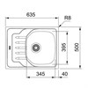 Кухонная мойка 63,5 см Franke Onda Line OLN 611-63 матовая нержавеющая сталь 101.0606.812 - фото 129804