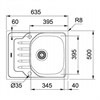 Кухонная мойка 63,5 см Franke Onda Line OLL 611-63 декоративная нержавеющая сталь 101.0607.159 - фото 129806