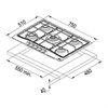 Газовая варочная панель 75х51 см Franke Trend Line FHTL 755 4G TC CO C медная 106.0183.107 - фото 130085