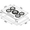 Встраиваемая газовая варочная панель Franke FHMF 755 4G DC C BK (106.0541.752) 106.0541.752 - фото 130105