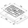 Встраиваемая газовая варочная панель Franke FHSM 755 4G DC XS C (106.0554.394) 106.0554.394 - фото 130133