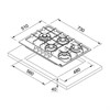 Газовая варочная панель 75 см Franke Maris FHMA 755 4G DCL OA C бежевая 106.0554.411 - фото 130143