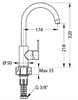 Смеситель для мойки Alveus TONIA G91 CARBON 1129052 - фото 131253