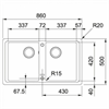 Кухонная мойка Franke BFG 620-86 миндаль (114.0490.337) 114.0490.337 - фото 131626