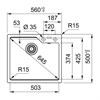 Кухонная мойка 56 см Franke Urban UBG 610-50 черный матовый 114.0634.792 - фото 131673