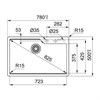 Кухонная мойка 78 Franke Urban UBG 610-72 черный матовый 114.0634.793 - фото 131675