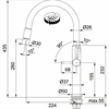 Смеситель для кухни Franke Pescara up&down черный матовый (115.0545.135) 115.0545.135 - фото 131893