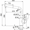 Кухонный смеситель Franke Urban 115.0595.083 (выдвижной шланг) хром 115.0595.083 - фото 131939