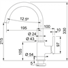 Смеситель для кухни Franke Lina нерж. сталь (115.0625.989) 115.0625.989 - фото 132034