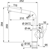 Кухонный смеситель Franke Urban 115.0627.523 черный матовый (выдвижной шланг) 115.0627.523 - фото 132059