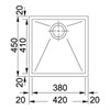 Кухонная мойка 42 см Franke Planar PPX 110-38 полированная нержавеющая сталь 122.0203.472 - фото 133165