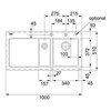 Кухонная мойка 100 см Franke Mythos MTK 651-100 ваниль 124.0335.865 - фото 133205