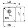 Кухонная мойка 36,7 см Franke Kubus KBG 110-34 белая 125.0176.651 - фото 133234