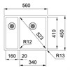 Кухонная мойка 56 см Franke Box BXX 260/160-34-16 нержавеющая сталь полированная 127.0369.916 - фото 133270