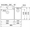 Кухонная мойка Franke BWX 220-54-27 TL 127.0538.259 нержавеющая сталь 127.0538.259 - фото 133287