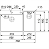 Кухонная мойка Franke BWX 220-54-27 TL 127.0538.260 нержавеющая сталь 127.0538.260 - фото 133290