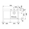 Кухонная мойка 75 см Franke Mythos MTK 211-78 оникс 129.0433.458 - фото 133311