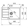 Кухонная мойка 78 см Franke Sirius 2.0 S2D 611-78 XL серая 143.0618.385 - фото 133699