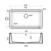 Гранитная мойка Omoikiri Tarento 83-BL Tetogranit/черный 4993178 - фото 139468