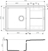 Гранитная мойка Omoikiri Sumi 79-PL Tetogranit/платина 4993667 - фото 140071