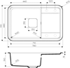 Гранитная мойка Omoikiri Tasogare 78-BL Artgranit/черный 4993750 - фото 140203