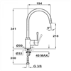 Смеситель для кухни Teka SP 995 карбон (55995020CN) 55995020cn - фото 141689