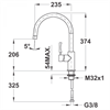 Смеситель для мойки Teka INX 915 Stainless Steel 749150200 - фото 144438