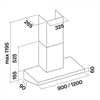 Вытяжка пристенная Falmec Marte Pro 120 CMHN20.E3P2#ZZZI410F cmhn20.e3p2#zzzi410f - фото 150543