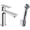 Смеситель Hansgrohe Rebris 72216000 E для раковины с гигиеническим душем, хром глянцевый 72216000 - фото 173602