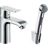 Смеситель Hansgrohe Metris 31285000 для раковины с гигиеническим душем 31285000 - фото 173777