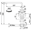 Смеситель Franke Mythos Swivel 115.0550.441 черный матовый 115.0550.441 - фото 185440