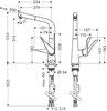 Смеситель Hansgrohe Metris M71, Eco, для кухонной мойки, с вытяжным изливом, цвет хром, 14781000 14781000 - фото 185653