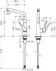 Смеситель Hansgrohe Metris M71, Eco, для кухонной мойки, цвет хром, 14782000 14782000 - фото 185656