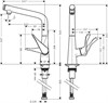 Смеситель Hansgrohe Select 14785000 M71, Eco, для кухонной мойки, цвет хром 14785000 - фото 185658