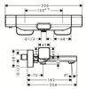 Смеситель Hansgrohe Ecostat E 15774000 для ванны и душа термостатический 15774000 - фото 186213