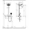 Душевая система Hansgrohe Pulsify 24240000 S, Showerpipe 260 2jet термостатическая ShowerTablet Select 400, хром 24240000 - фото 186855