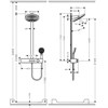 Душевая система Hansgrohe Pulsify 24240670 S, Showerpipe 260 2jet термостатическая ShowerTablet Select 400, черный матовый 24240670 - фото 186860