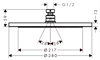 Верхний душ Hansgrohe Croma 26220000 280 Air, 28 х 28 см, 1 режим струи, без держателя, хром 26220000 - фото 187352