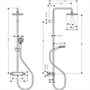 Душевая система Hansgrohe Vernis Blend 26276000, Showerpipe 200 1jet, термостатическая, хром 26276000 - фото 187530