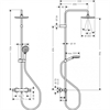 Душевая система Hansgrohe Vernis Blend 26276670, Showerpipe 200 1jet, термостатическая, черный матовый 26276670 - фото 187535