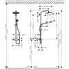 Душевая система Hansgrohe Croma Select S 280 1jet EcoSmart, термостатическая, бронза шлифованная, 26891140 26891140 - фото 188360