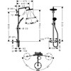 Душевая система Hansgrohe Raindance 27116000 Select S 240 Showerpipe EcoSmart 9 л/мин, термостатическая, хром 27116000 - фото 188413