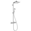 Душевая система Hansgrohe Crometta 27281000 E 240 1jet Showerpipe EcoSmart, термостатическая, хром 27281000 - фото 188473