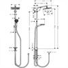 Душевой гарнитур Hansgrohe Crometta E 240 1jet Showerpipe Reno EcoSmart 9 л 27289000 с верхним душем, корпус хром, лицевая часть хром 27289000 - фото 188495