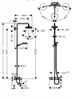 Душевая система Hansgrohe Croma Select S 27351400 180 2jet, термостатическая, белый/хром 27351400 - фото 188508