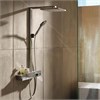 Душевая система Hansgrohe Raindance E 27362000 Showerpipe 300, с термостатом ShowerTablet 350, 9 л/мин EcoSmart, лицевая часть зеркало, хром 27362000 - фото 188533